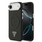 Guess iPhone 17 Air Orjinal Lisanslı M-safe Şarj Özellikli PU Deri Metal Kamera Çerçeveli Üçgen Logolu Kılıf