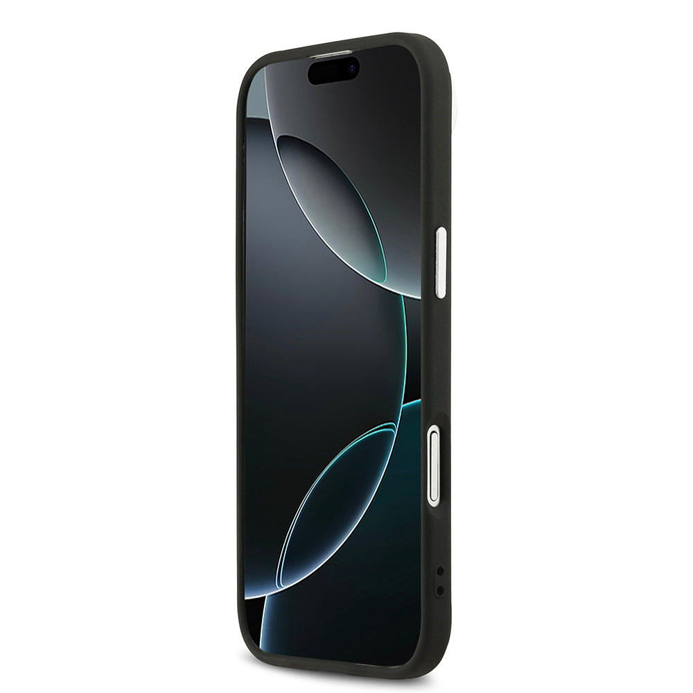 Guess iPhone 17 Air Orjinal Lisanslı M-safe Şarj Özellikli Sıcak Baskılı Klasik Yazı Logolu PU Deri Peony Kılıf