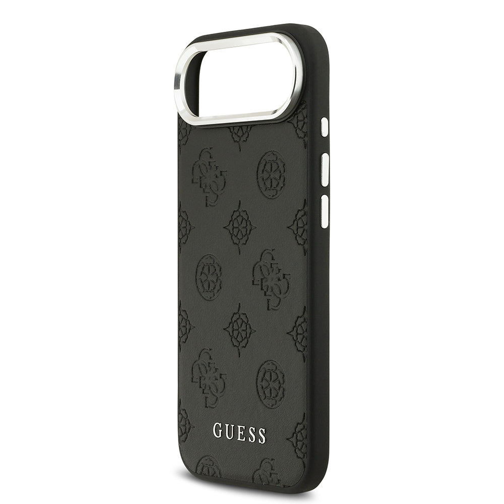 Guess iPhone 17 Air Orjinal Lisanslı M-safe Şarj Özellikli Sıcak Baskılı Klasik Yazı Logolu PU Deri Peony Kılıf