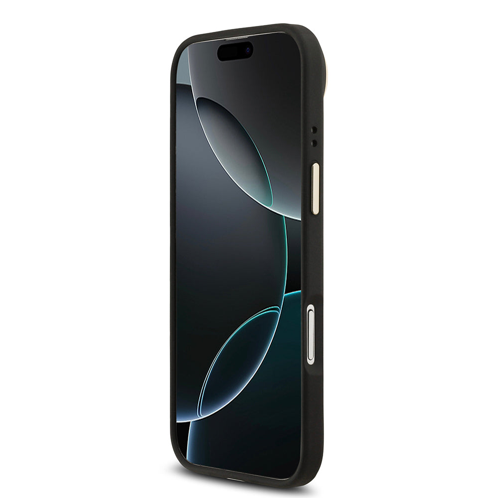 Guess iPhone 17 Air Orjinal Lisanslı M-safe Şarj Özellikli Sıcak Baskılı Yazı Logolu PU Deri Peony Kılıf