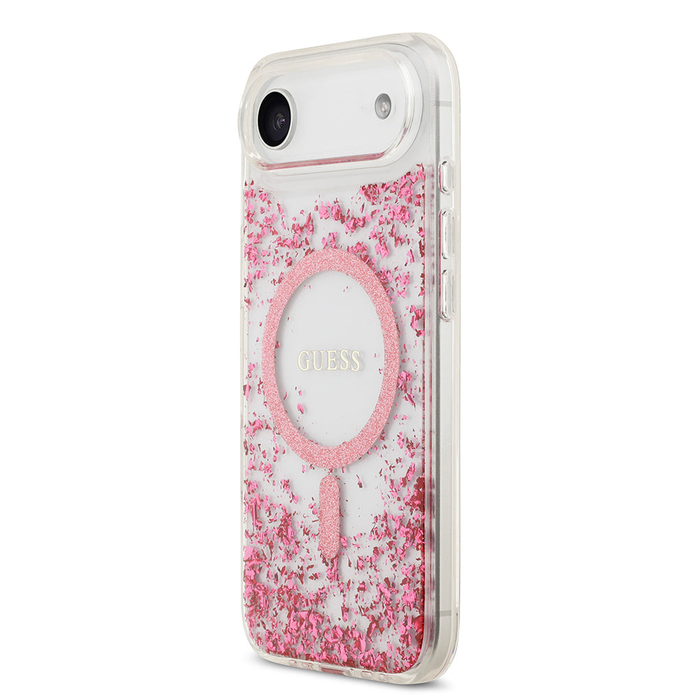 Guess iPhone 17 Air Orjinal Lisanslı M-safe Şarj Özellikli Transparan Resin Bottom Kılıf
