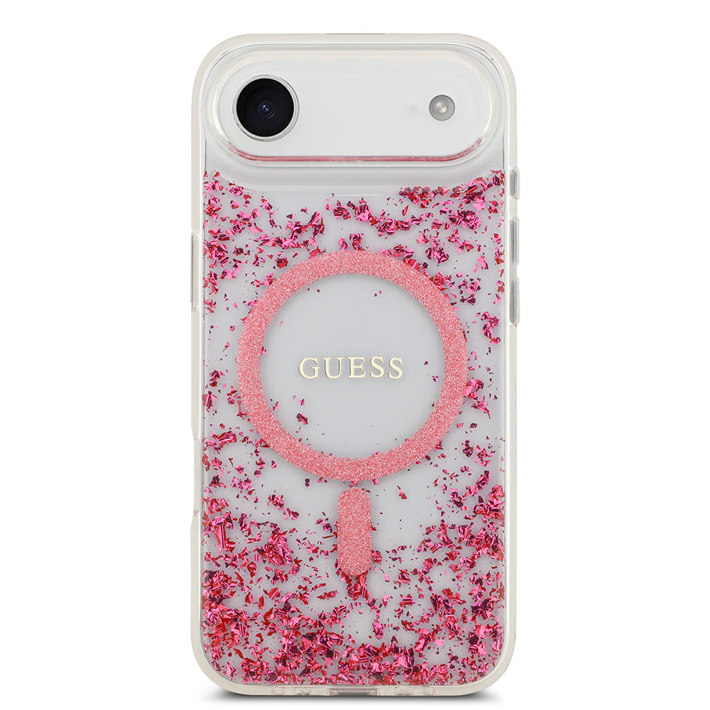 Guess iPhone 17 Air Orjinal Lisanslı M-safe Şarj Özellikli Transparan Resin Bottom Kılıf