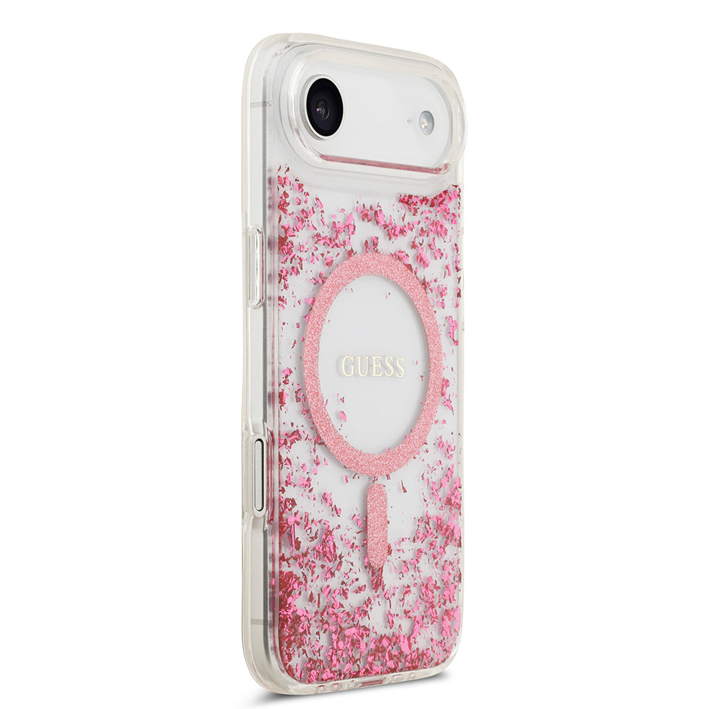 Guess iPhone 17 Air Orjinal Lisanslı M-safe Şarj Özellikli Transparan Resin Bottom Kılıf