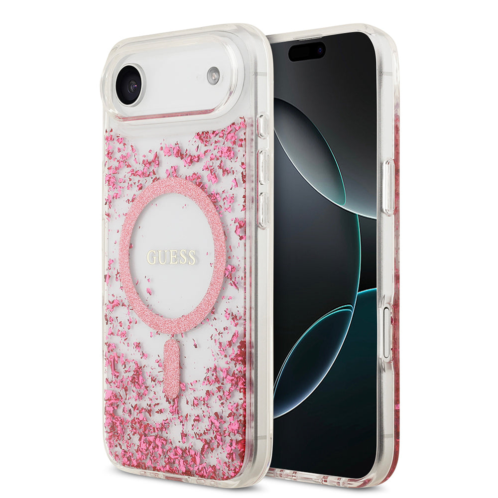 Guess iPhone 17 Air Orjinal Lisanslı M-safe Şarj Özellikli Transparan Resin Bottom Kılıf