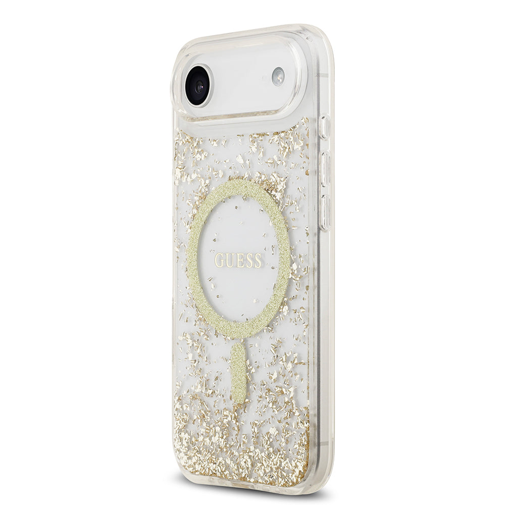 Guess iPhone 17 Air Orjinal Lisanslı M-safe Şarj Özellikli Transparan Resin Bottom Kılıf