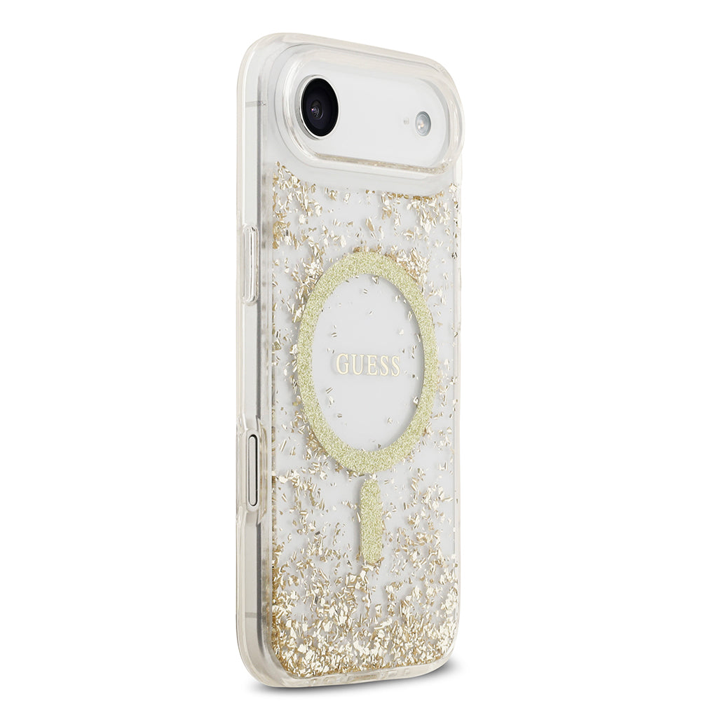Guess iPhone 17 Air Orjinal Lisanslı M-safe Şarj Özellikli Transparan Resin Bottom Kılıf