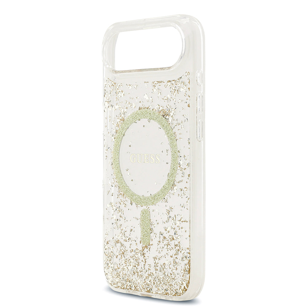 Guess iPhone 17 Air Orjinal Lisanslı M-safe Şarj Özellikli Transparan Resin Bottom Kılıf