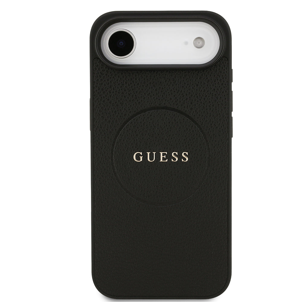 Guess iPhone 17 Air Orjinal Lisanslı M-safe Şarj Özellikli Yazı Logolu PU Deri Kılıf