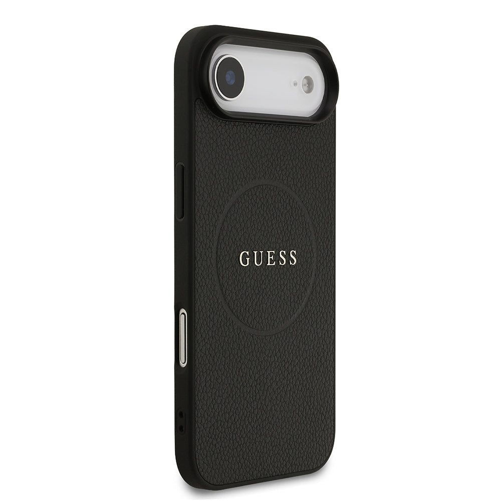 Guess iPhone 17 Air Orjinal Lisanslı M-safe Şarj Özellikli Yazı Logolu PU Deri Kılıf