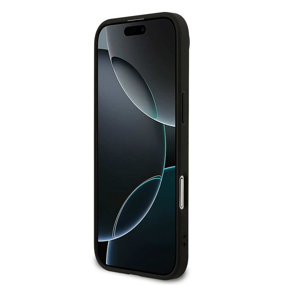 Guess iPhone 17 Air Orjinal Lisanslı M-safe Şarj Özellikli Yazı Logolu PU Deri Kılıf