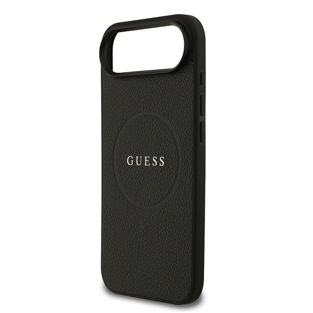 Guess iPhone 17 Air Orjinal Lisanslı M-safe Şarj Özellikli Yazı Logolu PU Deri Kılıf