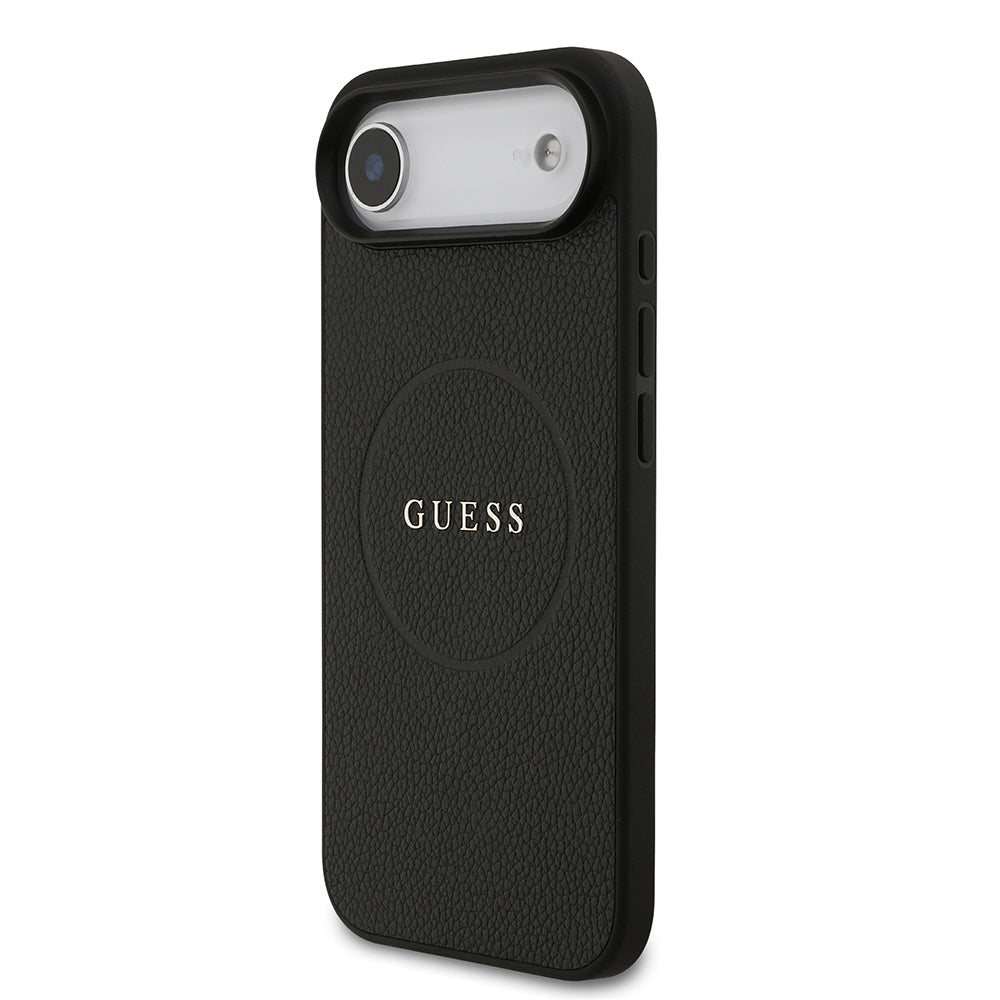 Guess iPhone 17 Air Orjinal Lisanslı M-safe Şarj Özellikli Yazı Logolu PU Deri Kılıf