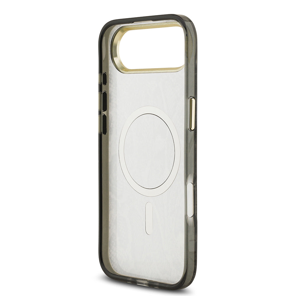 Guess iPhone 17 Air Orjinal Lisanslı M-safe Şarj Özellikli Yazı Logolu Python Desenli Kılıf