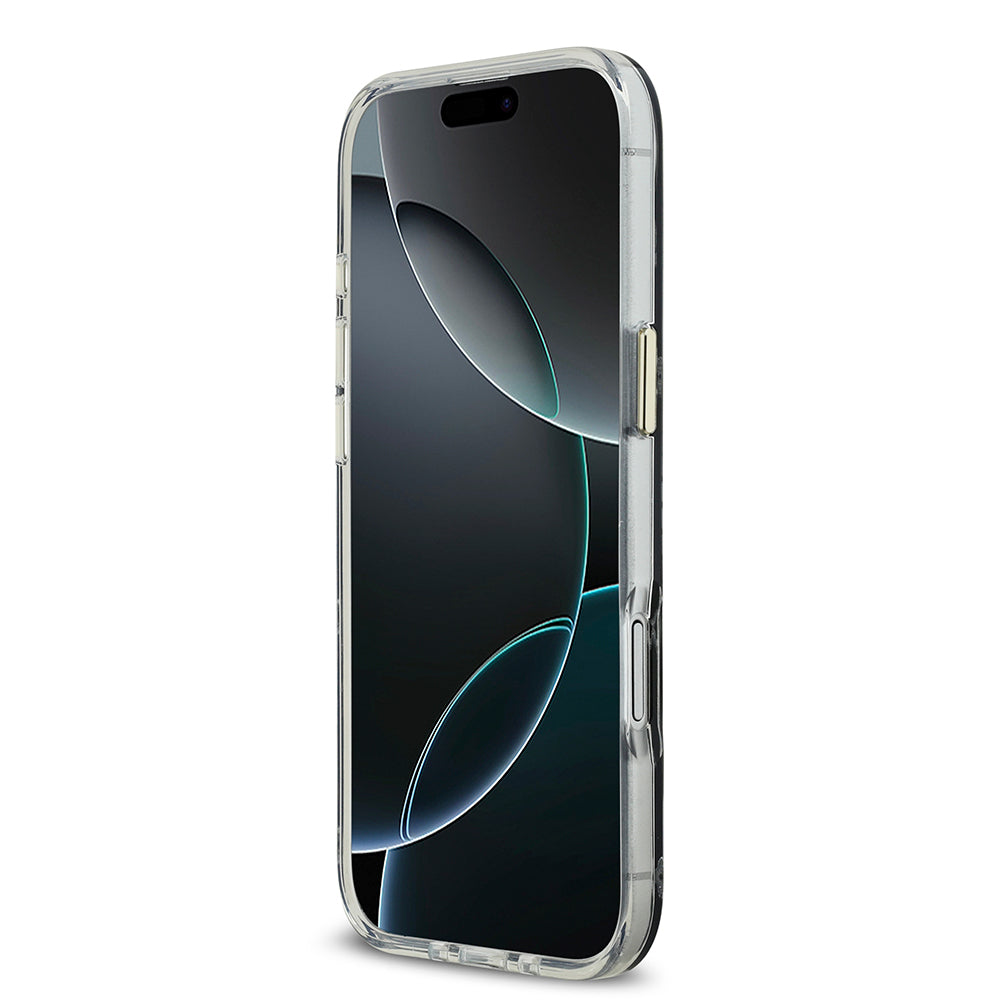 Guess iPhone 17 Air Orjinal Lisanslı Metal Kamera Çerçeveli Simli Aynalı Kılıf