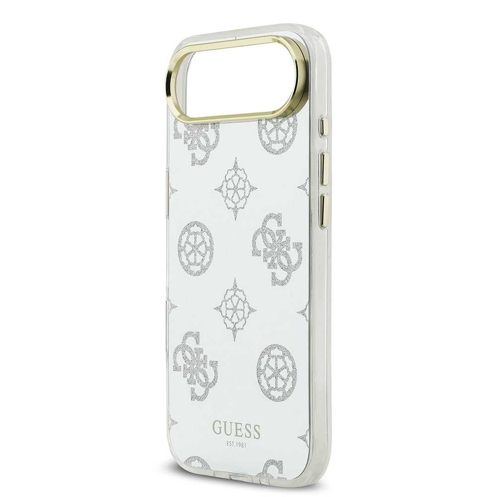 Guess iPhone 17 Air Orjinal Lisanslı Metal Kamera Çerçeveli Simli Aynalı Kılıf