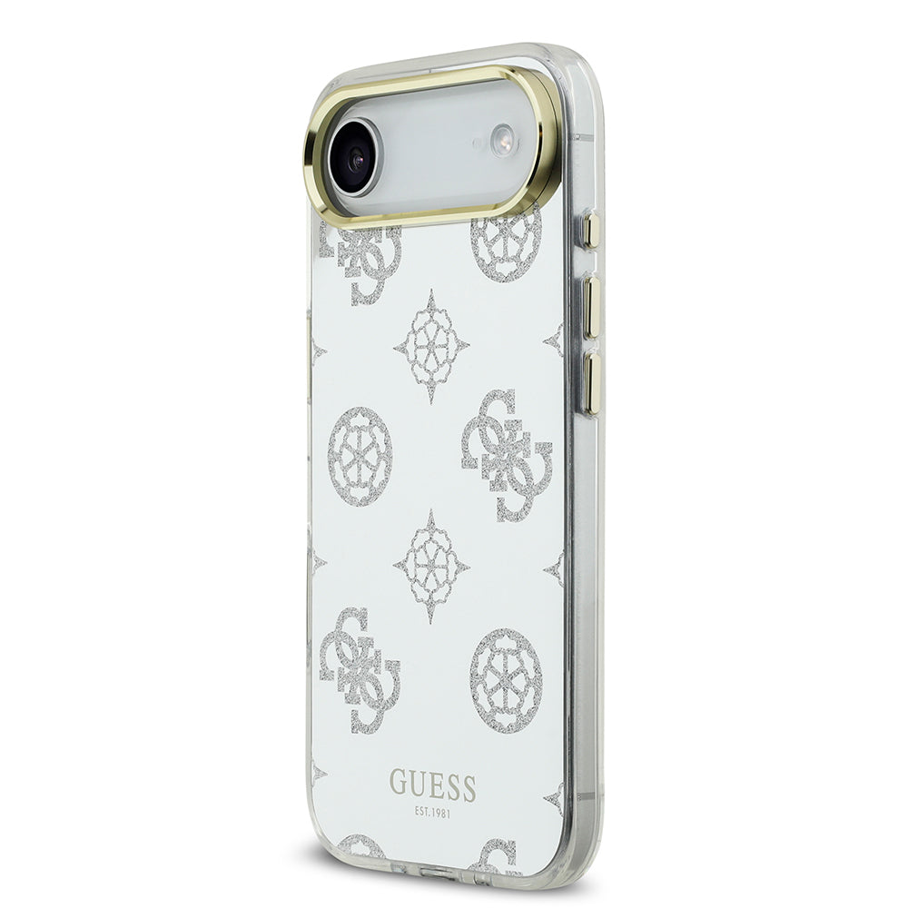 Guess iPhone 17 Air Orjinal Lisanslı Metal Kamera Çerçeveli Simli Aynalı Kılıf