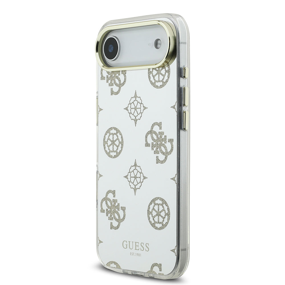 Guess iPhone 17 Air Orjinal Lisanslı Metal Kamera Çerçeveli Simli Aynalı Kılıf
