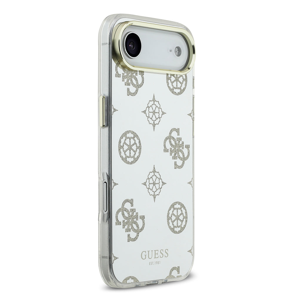 Guess iPhone 17 Air Orjinal Lisanslı Metal Kamera Çerçeveli Simli Aynalı Kılıf