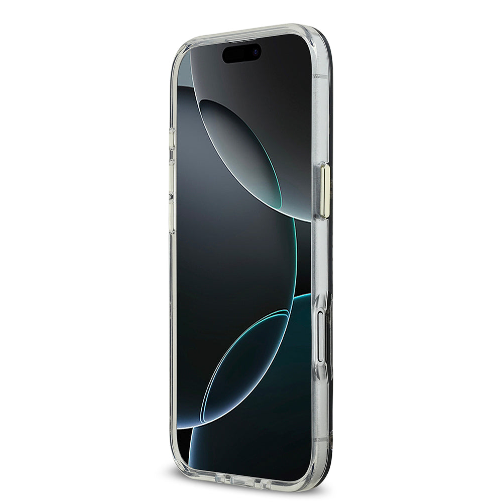 Guess iPhone 17 Air Orjinal Lisanslı Metal Kamera Çerçeveli Simli Aynalı Kılıf