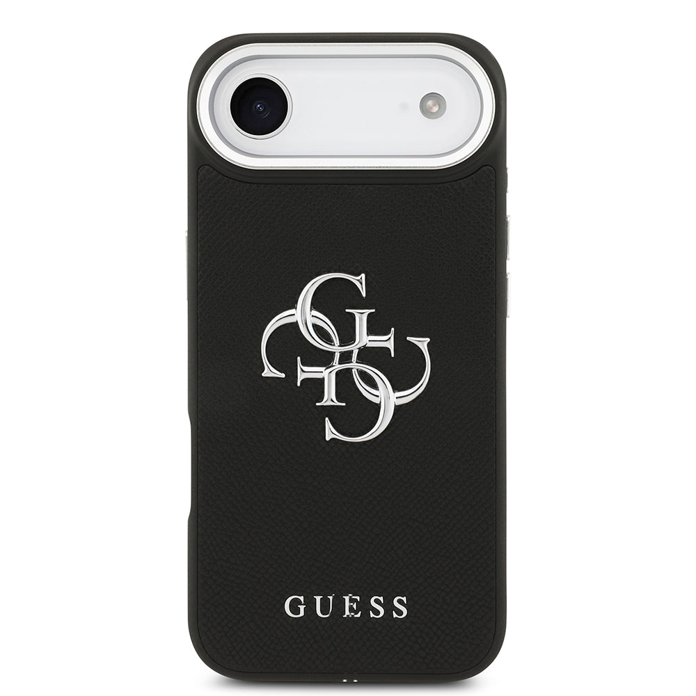 Guess iPhone 17 Air Orjinal Lisanslı PU Deri 4G Büyük Metal Logo Dizaynlı Telefon Kılıfı