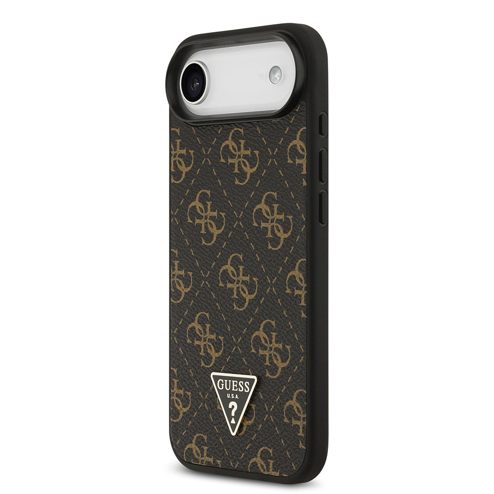 Guess iPhone 17 Air Orjinal Lisanslı PU Deri 4G Desenli Üçgen Logolu Kılıf