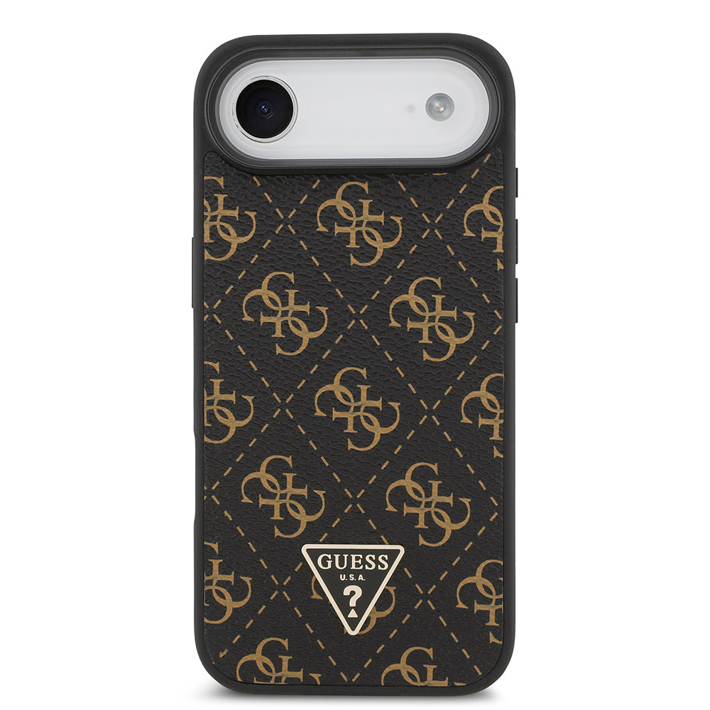 Guess iPhone 17 Air Orjinal Lisanslı PU Deri 4G Desenli Üçgen Logolu Kılıf