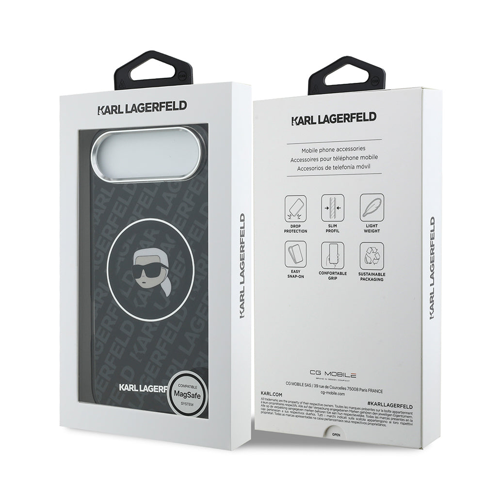 Karl Lagerfeld iPhone 17 Air Orjinal Lisanslı IML Baskılı KL Heads Telefon Kılıfı