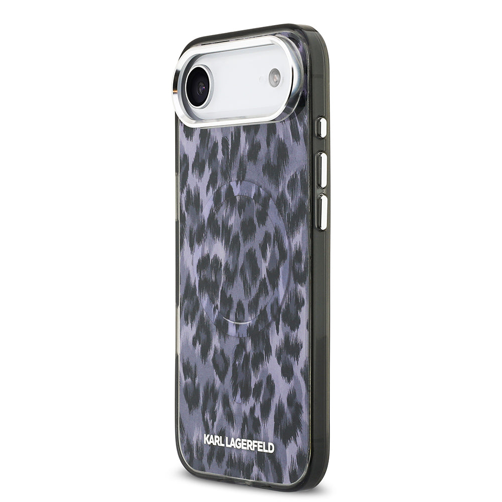 Karl Lagerfeld iPhone 17 Air Orjinal Lisanslı M-safe Şarj Özellikli IML Leopar Baskılı Kılıf