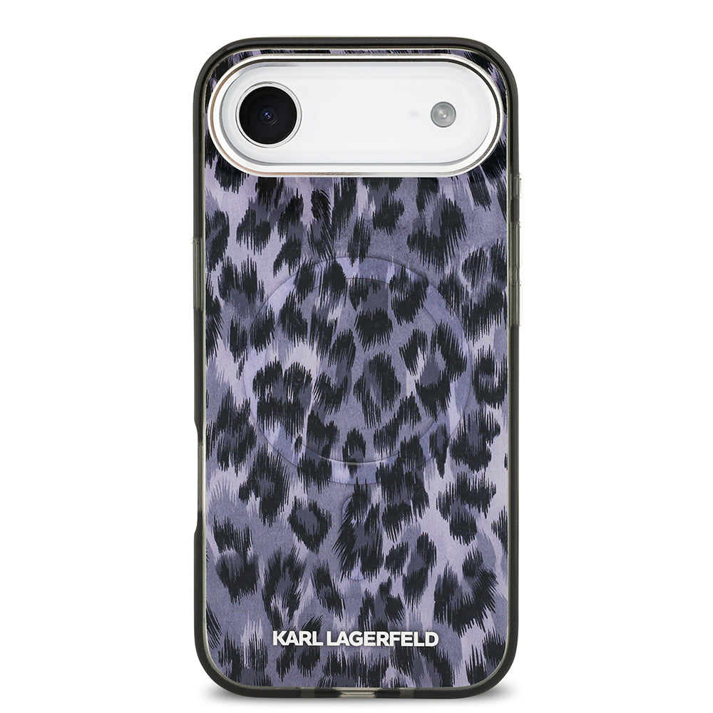 Karl Lagerfeld iPhone 17 Air Orjinal Lisanslı M-safe Şarj Özellikli IML Leopar Baskılı Kılıf