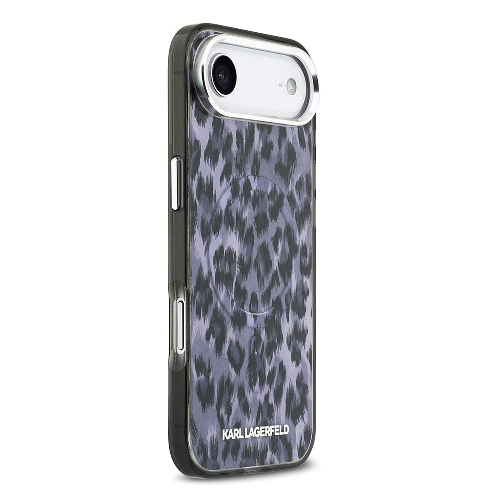 Karl Lagerfeld iPhone 17 Air Orjinal Lisanslı M-safe Şarj Özellikli IML Leopar Baskılı Kılıf