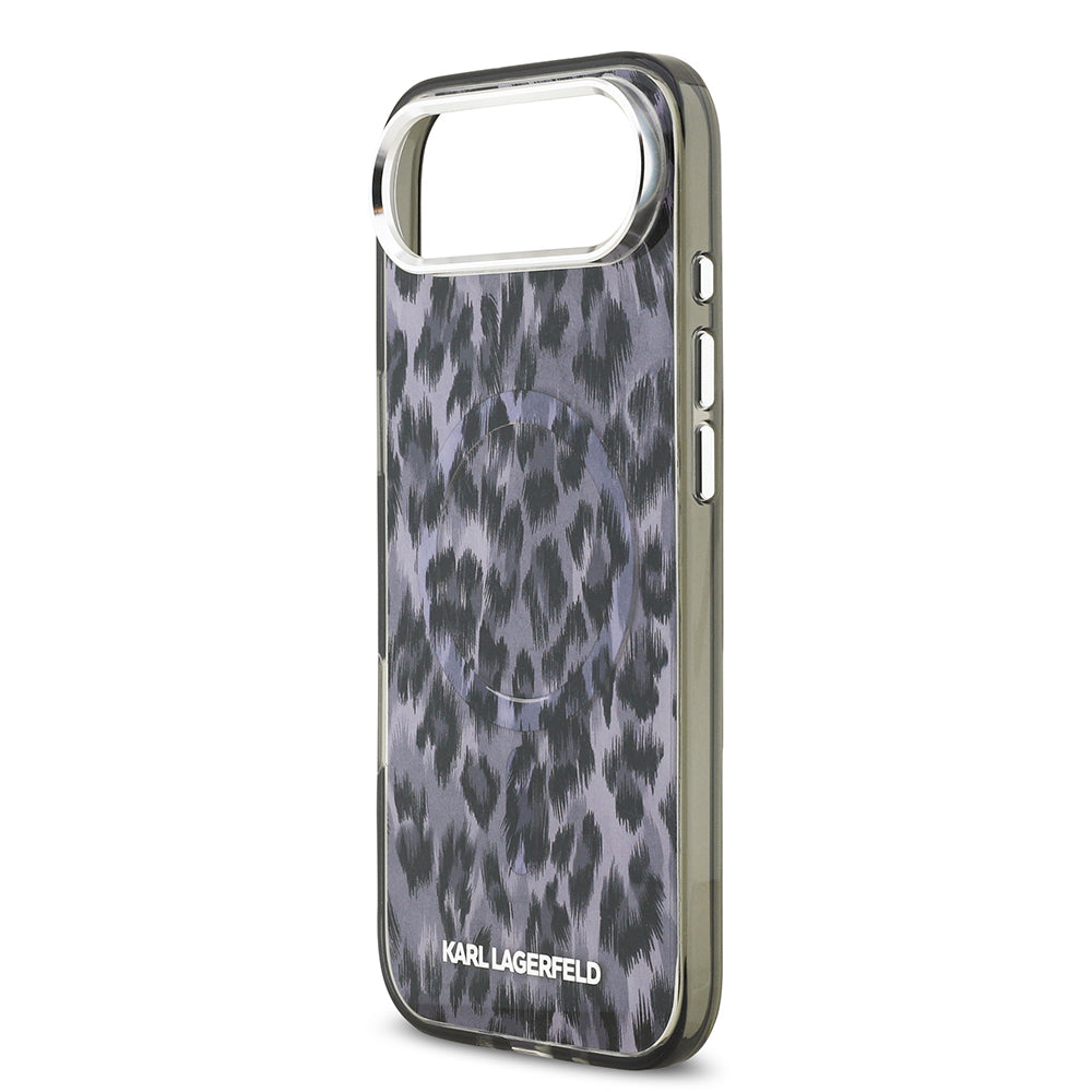 Karl Lagerfeld iPhone 17 Air Orjinal Lisanslı M-safe Şarj Özellikli IML Leopar Baskılı Kılıf