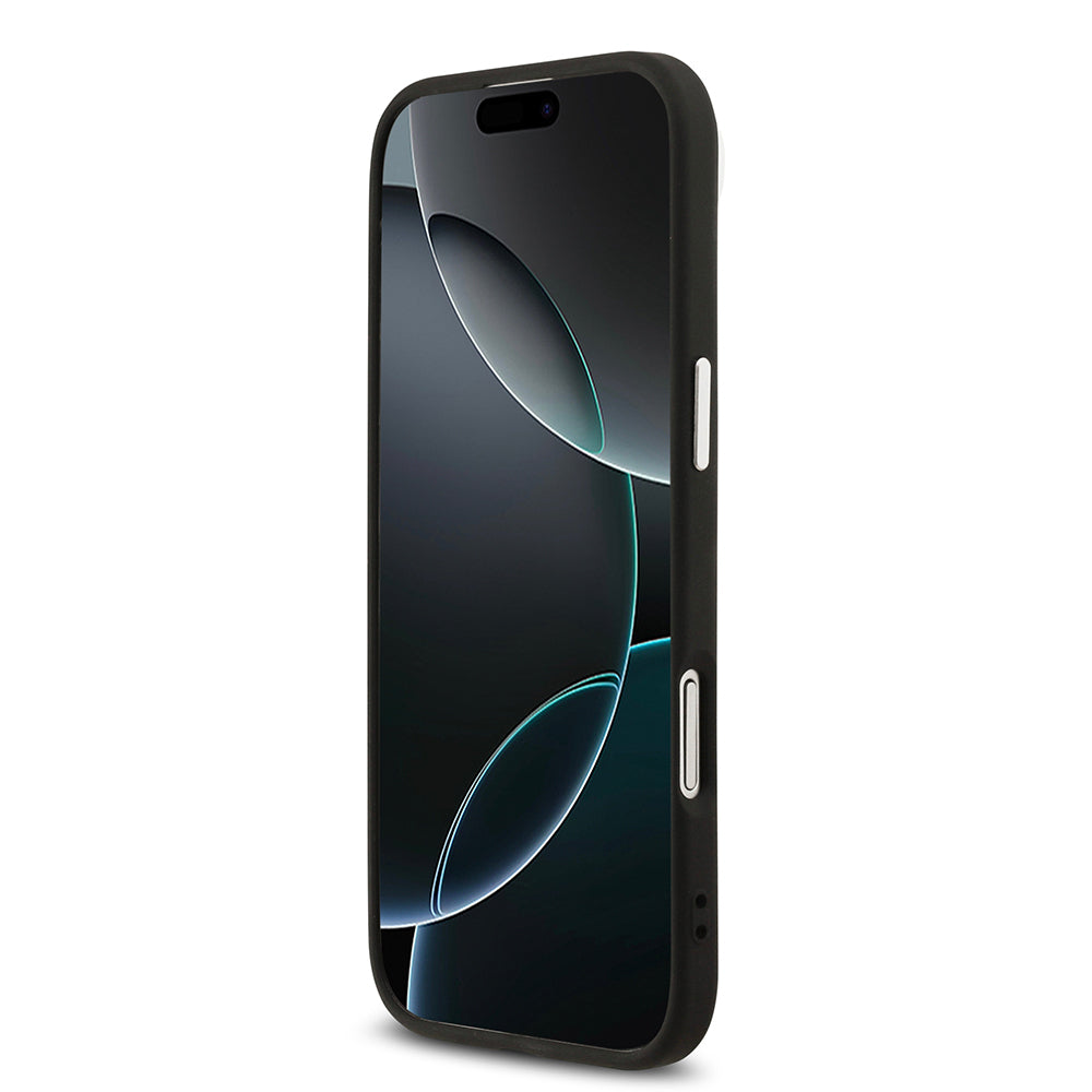 Karl Lagerfeld iPhone 17 Air Orjinal Lisanslı M-safe Şarj Özellikli Metal Kamera ve Buton Tasarımlı Choupette PU Deri Kılıf