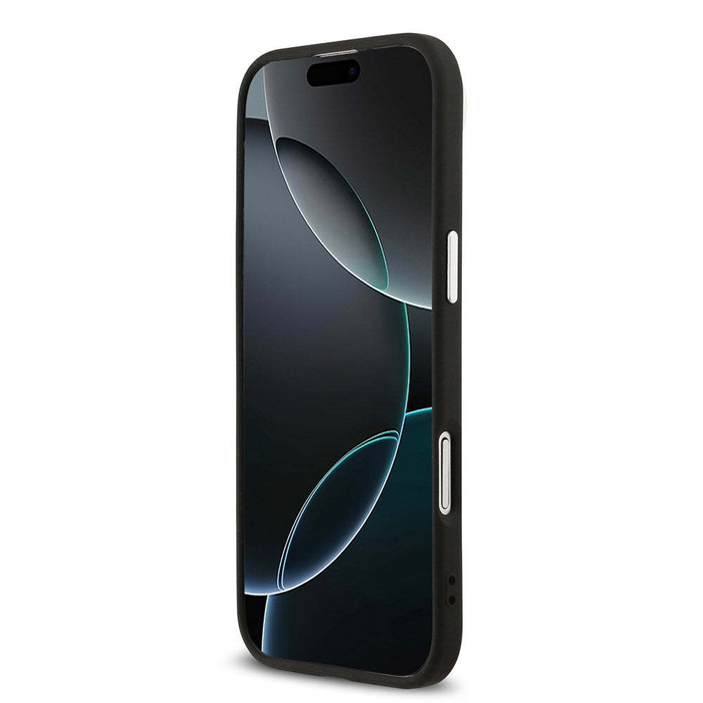 Karl Lagerfeld iPhone 17 Air Orjinal Lisanslı M-safe Şarj Özellikli Metal Kamera ve Buton Tasarımlı Karl PU Deri Kılıf