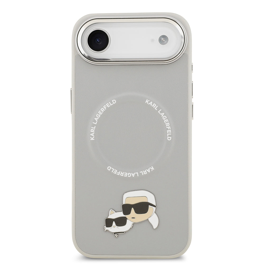 Karl Lagerfeld iPhone 17 Air Orjinal Lisanslı M-safe Şarj Özellikli Metal Kamera ve Buton Tasarımlı K&C PU Deri Kılıf