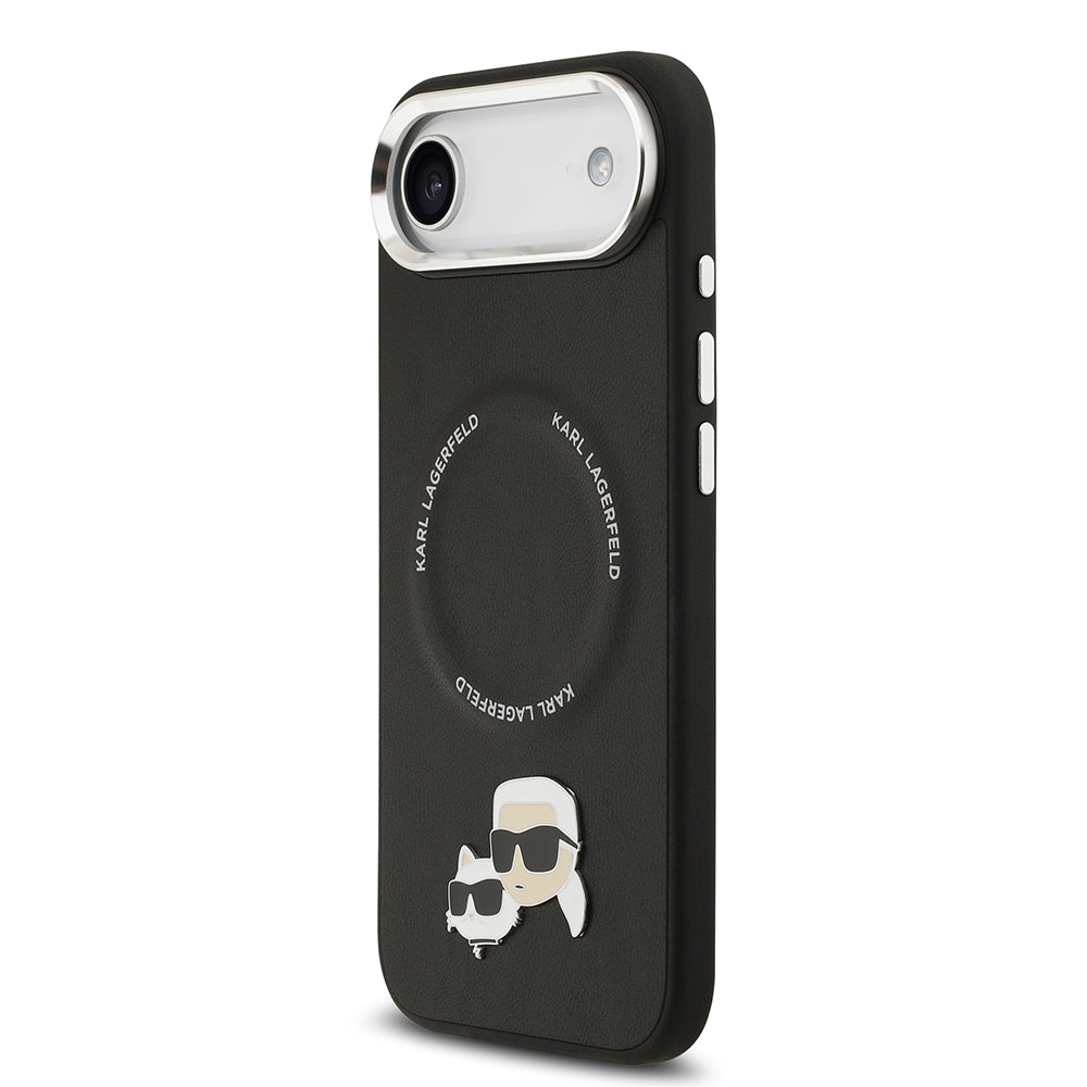 Karl Lagerfeld iPhone 17 Air Orjinal Lisanslı M-safe Şarj Özellikli Metal Kamera ve Buton Tasarımlı K&C PU Deri Kılıf