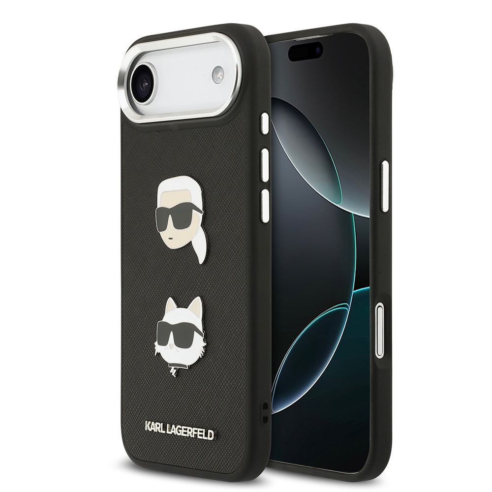 Karl Lagerfeld iPhone 17 Air Orjinal Lisanslı Metal Logolu K&C Heads Pin Kılıf