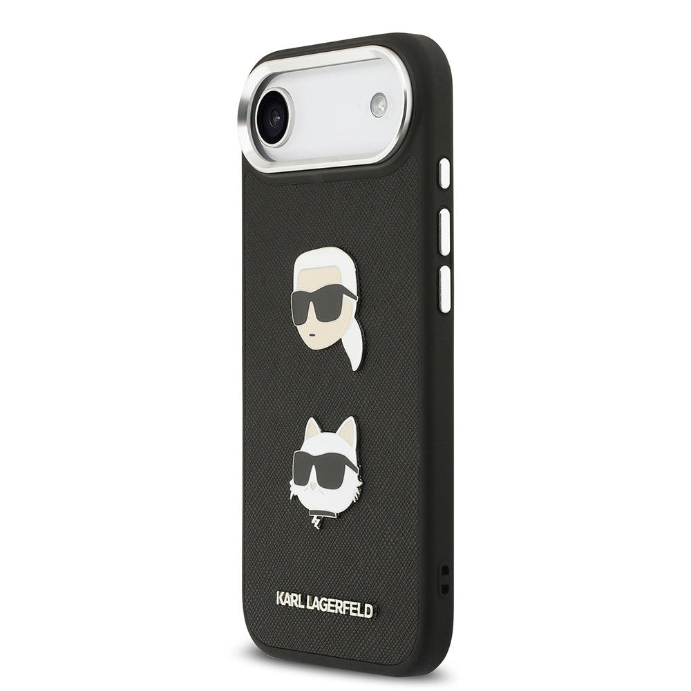 Karl Lagerfeld iPhone 17 Air Orjinal Lisanslı Metal Logolu K&C Heads Pin Kılıf