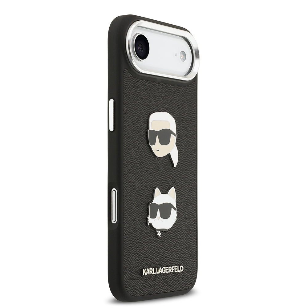 Karl Lagerfeld iPhone 17 Air Orjinal Lisanslı Metal Logolu K&C Heads Pin Kılıf