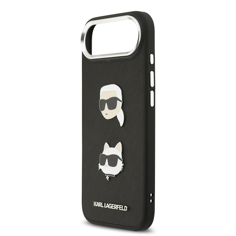 Karl Lagerfeld iPhone 17 Air Orjinal Lisanslı Metal Logolu K&C Heads Pin Kılıf