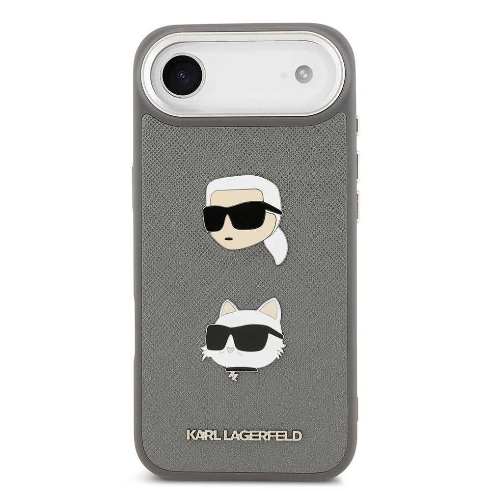 Karl Lagerfeld iPhone 17 Air Orjinal Lisanslı Metal Logolu K&C Heads Pin Kılıf