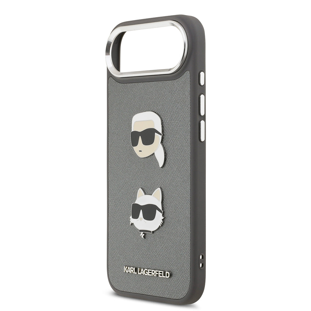 Karl Lagerfeld iPhone 17 Air Orjinal Lisanslı Metal Logolu K&C Heads Pin Kılıf