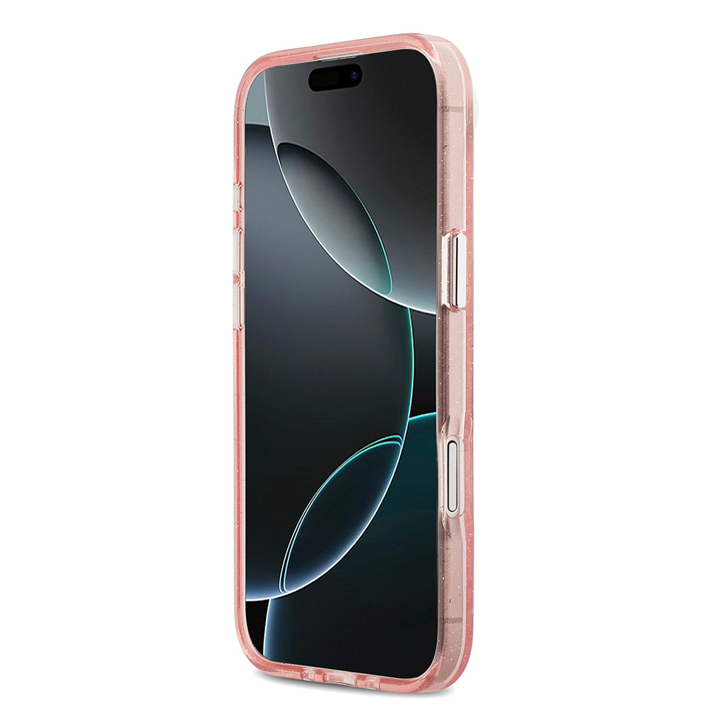 Karl Lagerfeld iPhone 17 Air Orjinal Lisanslı Parlayan Simli Karl & Choupette Heads Kılıf