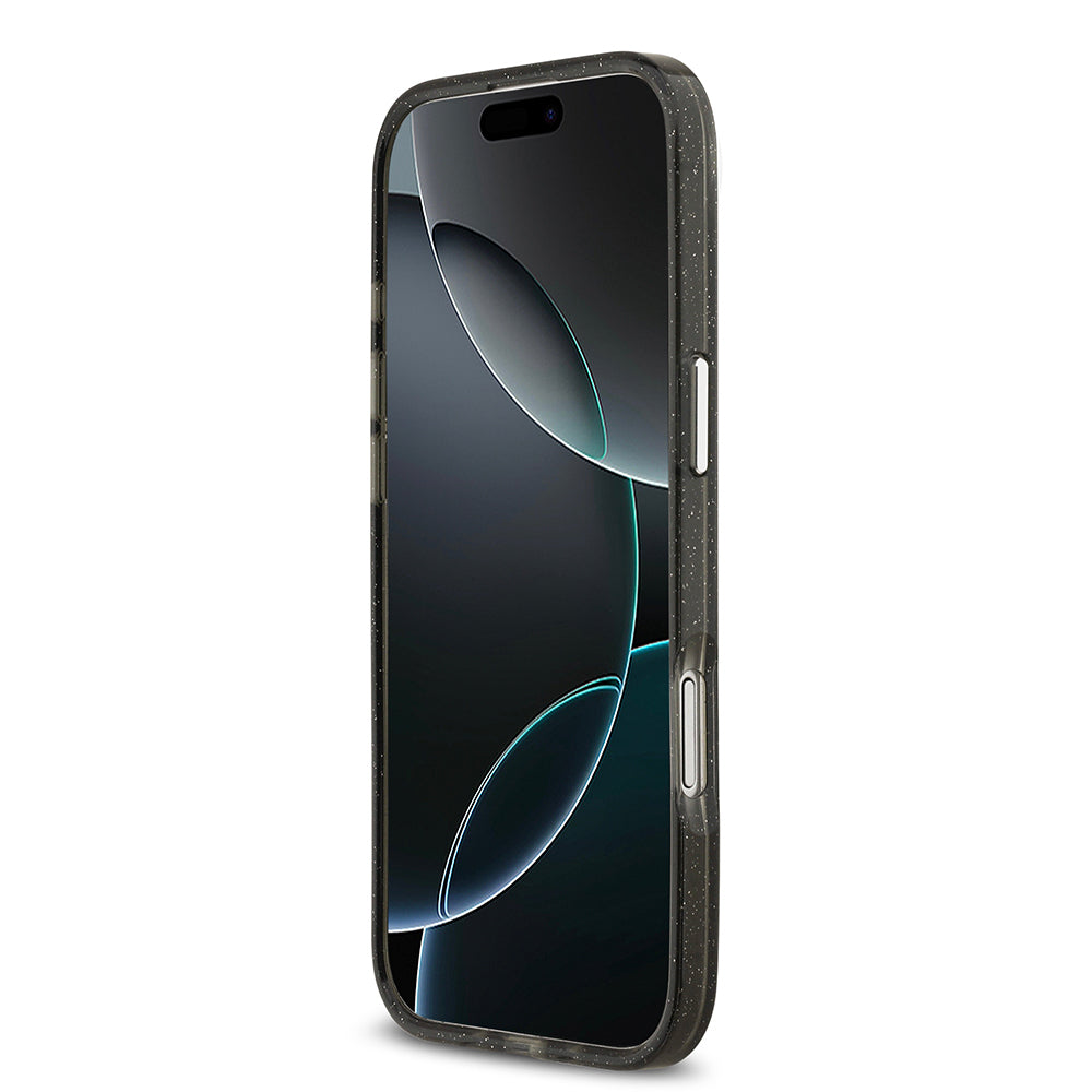 Karl Lagerfeld iPhone 17 Air Orjinal Lisanslı Parlayan Simli Karl & Choupette Heads Kılıf