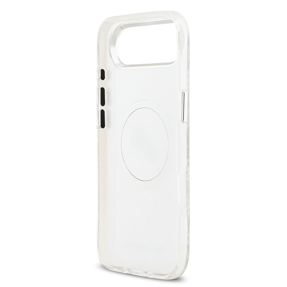 Karl Lagerfeld iPhone 17 Air Orjinal Lisanslı Parlayan Simli Karl & Choupette Heads Kılıf