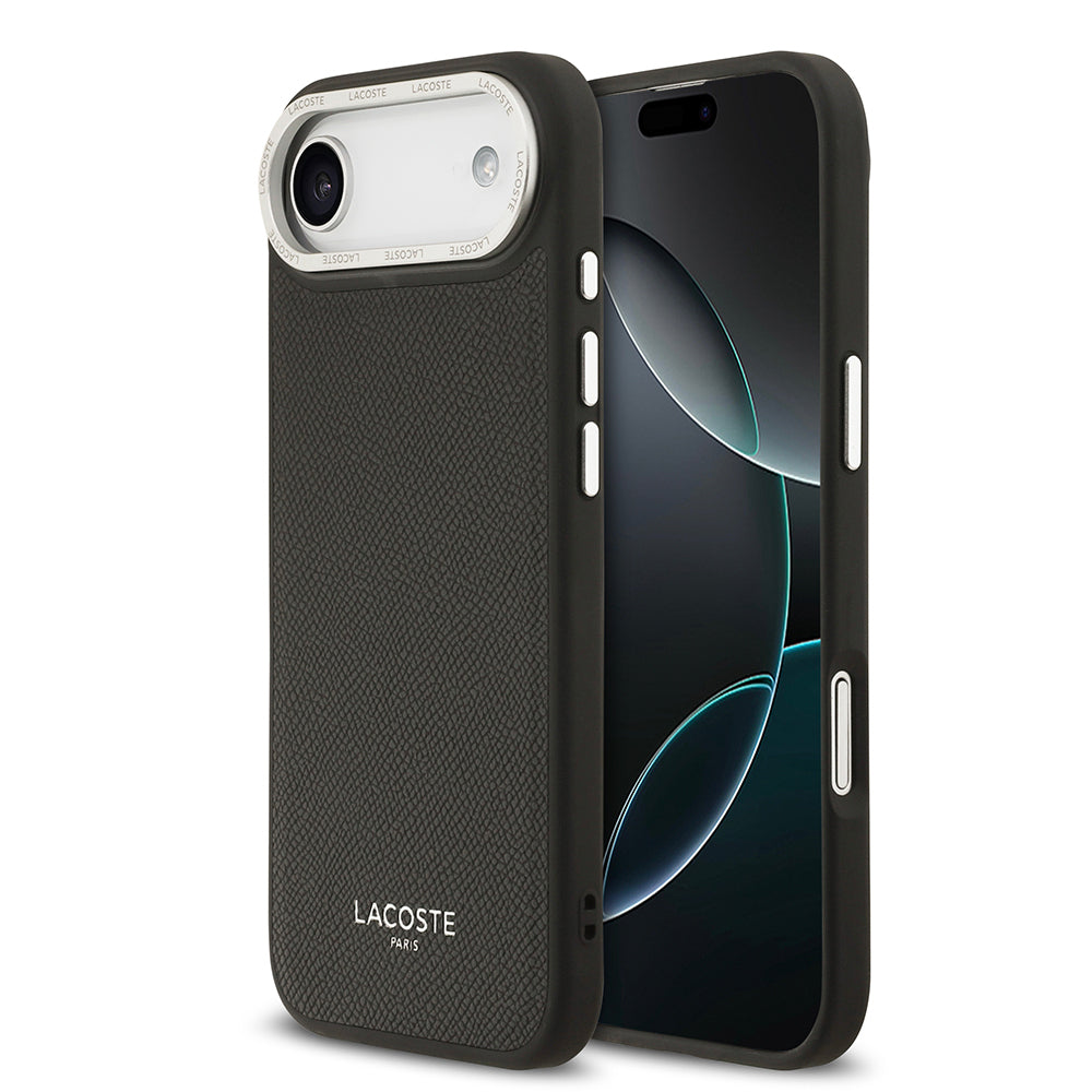 Lacoste iPhone 17 Air Orjinal Lisanslı M-safe Şarj Özellikli Champs Elysees PU Deri Tasarımlı Kılıf