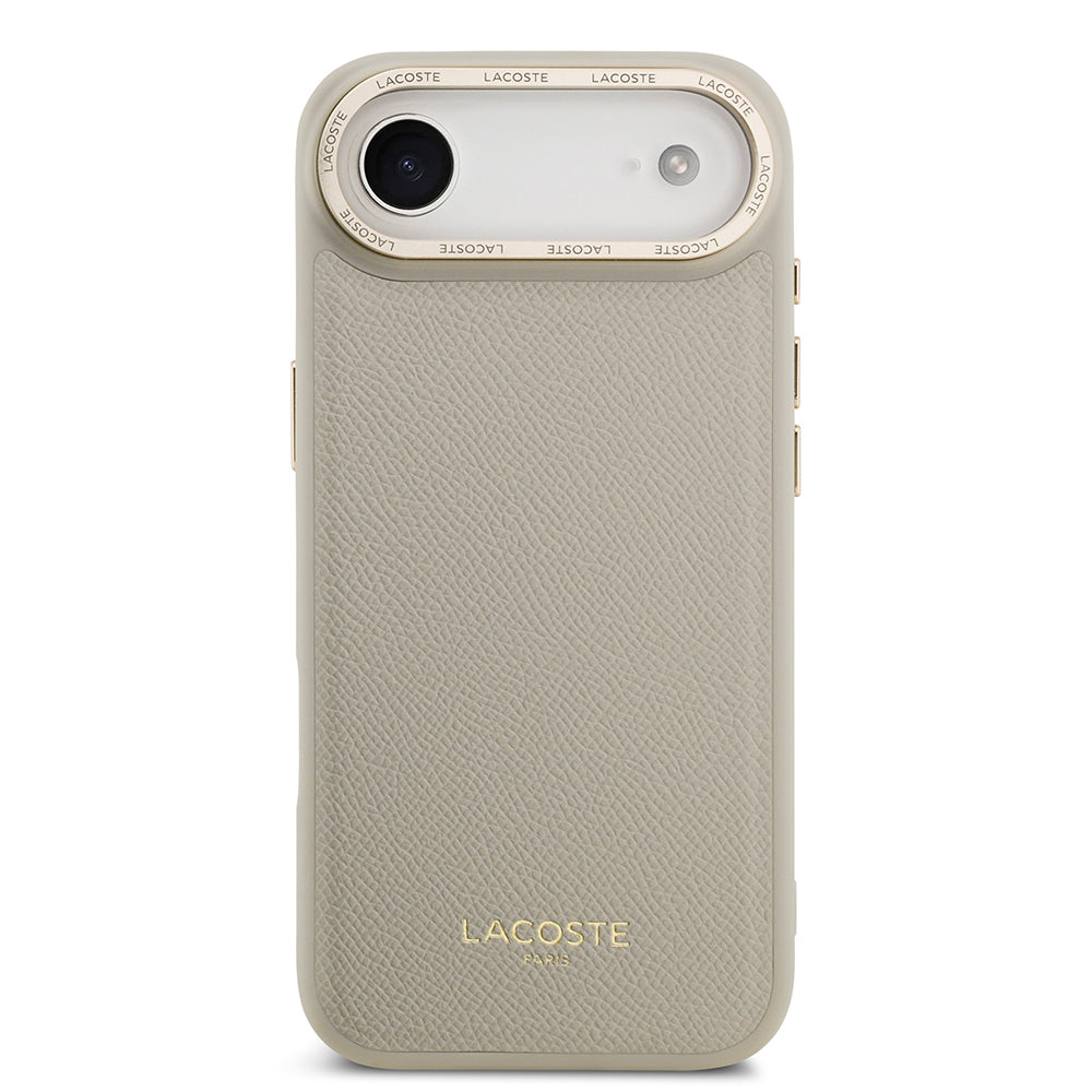 Lacoste iPhone 17 Air Orjinal Lisanslı M-safe Şarj Özellikli Champs Elysees PU Deri Tasarımlı Kılıf