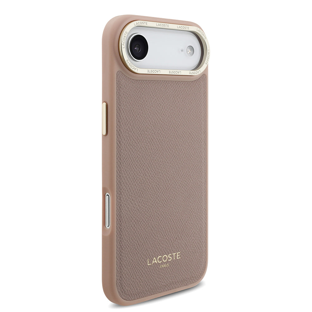 Lacoste iPhone 17 Air Orjinal Lisanslı M-safe Şarj Özellikli Champs Elysees PU Deri Tasarımlı Kılıf