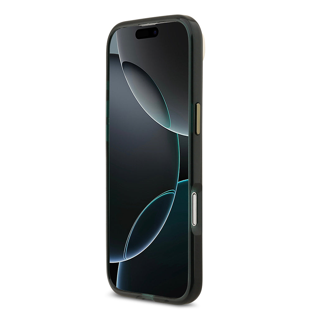 Lacoste iPhone 17 Air Orjinal Lisanslı M-safe Şarj Özellikli Gold Timsah Logolu Buzlu Kılıf