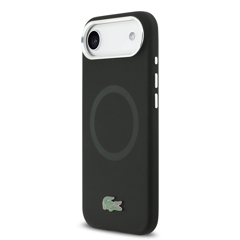 Lacoste iPhone 17 Air Orjinal Lisanslı M-safe Şarj Özellikli İkonik Logolu Metal Kamera Çerçeveli Silikon Kılıf