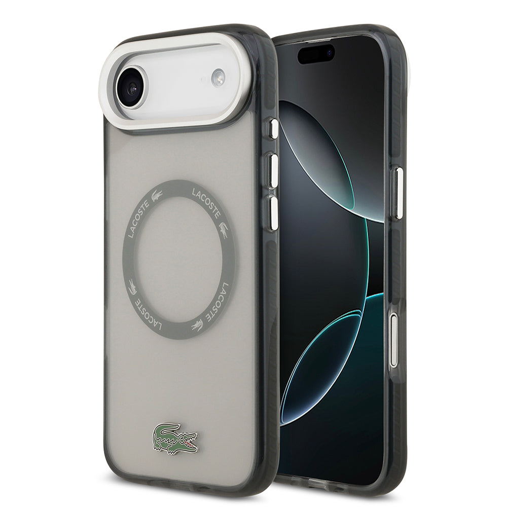 Lacoste iPhone 17 Air Orjinal Lisanslı M-safe Şarj Özellikli İkonik Timsah Logolu Buzlu Kılıf